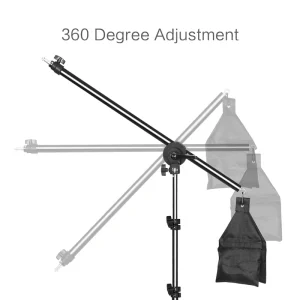 Statief Voor Softbox Light Stand Fotostudio 2M Met 1.4M Giek Arm Flexibele Zandzak Ondersteuning Verlichting Fotografie Telefoon Flitser