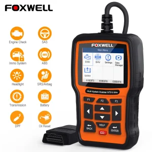 FOXWELL NT510 Elite OBD2 Automotive Scanner Alle systeem bidirectionele bediening ECU-codering IMMO A/F 30+ Reset Auto Diagnostische Hulpmiddelen
