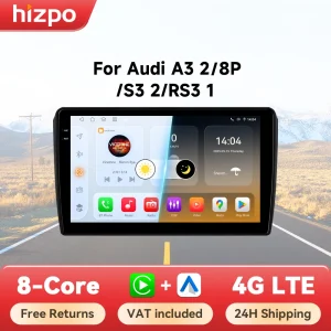 Hizpo Ai Voice Radio Voor Audi A3 8P 2003 - 2013 4G Auto Multimedia Speler Gps 2din Autoradio Draadloze Carplay Android Auto Wifi