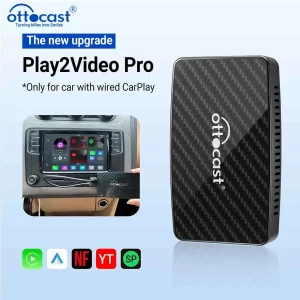 OTTOCAST Play2Video Pro Draadloze Android Auto CarPlay Adapter USB Multimedia Video voor Youtube Auto Accessoires voor VW Benz Audi