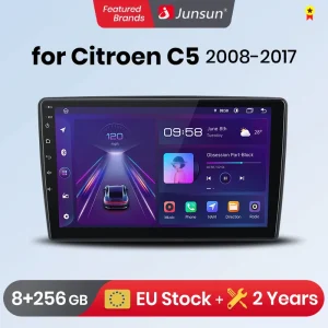 Junsun Android Draadloze CarPlay Auto Radio Voor Citroen C5 2008-2017 Auto Intelligente Systemen DSP SWC RDS GPS FM BT