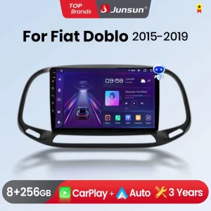 Junsun Draadloze Carplay Android Auto Autoradio Voor Fiat Doblo-2019 Gps Intelligente Systemen Tereo Multimedia Autoradio