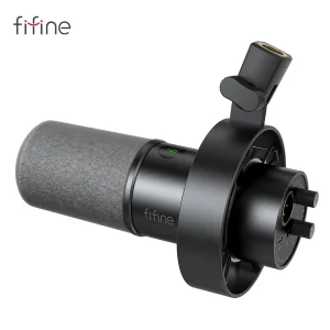 Fifine Usb/Xlr Dynamische Microfoon Met Schokbevestiging, Touch-Mute, Hoofdtelefoonaansluiting En Volumeregeling, Voor Pc Of Geluidskaart Opname-K688