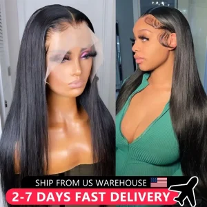Klaar om Braziliaanse bot rechte lijmloze pruiken 13x4 13x6 HD Lace Front menselijk haar pruik pre geplukt haar 5x5 vetersluiting pruik te dragen