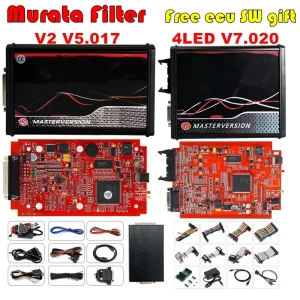 EU Red V2.80 KESS V5.017 KTAG V7.020 4 LED 2.25 Online KESS 5.017 K-TAG 7.020 OBD2 Diagnostische ECU Programmeur Murata's filter