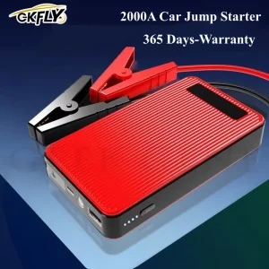 GKFLY 2000A Auto Jump Starter Noodbatterij Booster Startapparaat 44.4Wh Draagbare Power Bank Laptop Oplader Auto Starter