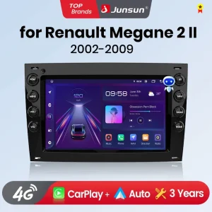 Junsun CarPlay Android Auto Auto Radio voor Renault Megane 2 2002 2004 2005-2009 GPS Intelligente Systemen Multimedia Auto Radio