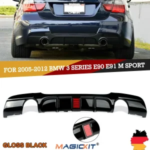 Magickit F1 Stijl Dual Uitlaat Achterdiffuser Voor Bmw 3er E90 E91 330 335is M Tech 05-13