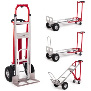ROOMARK Handkar 4-in-1 Convertible Verhuiswagen 363kg Draagvermogen met Telescopisch Frame Antislip Wielen Voor Gemakkelijk Transport