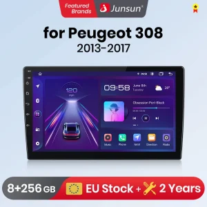 Junsun Android Draadloze CarPlay Auto Radio Voor Peugeot 308 308 S 2013-2017 Auto Intelligente Systemen DSP SWC RDS GPS FM BT