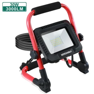 HYCHIKA IP65 Waterdichte Draagbare Werklamp 230V 30W LED Bouw Spotlight 3000LM Licht Outdoor Gereedschap