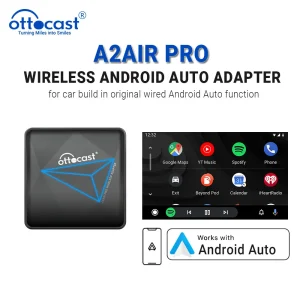 Ottocast A2air Pro Android Auto Draadloze Adapter Bedraad Naar Draadloze Android Auto Accessoires Aa Dongle Usb Voor Kia Vw Audi Ford