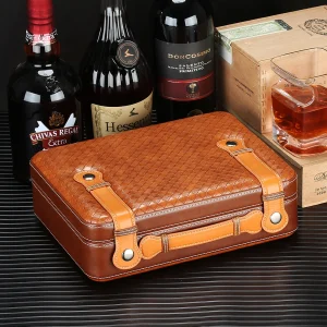Galiner Luxe Sigaar Humidor Lederen Tabaksdoos Voering Cederhout Met Draagbare Luchtbevochtiger Sigaar Hygrometer Professional