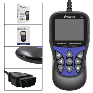 Originele Aermotor V850 Auto Diagnostische Scanner OBD2 Motorcontrole Automotive Code Reader Batterij Meertalig