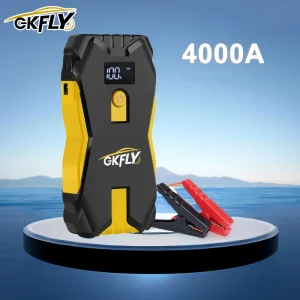 GKFLY 12V Auto Jump Starter Power Bank Draagbare 4000A Auto Batterij Booster Oplader Startapparaat Auto Emergency Startup Verlichting