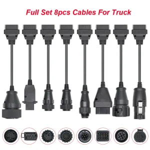 Kwaliteit Volledige Set 8 STKS Auto en Vrachtwagen OBD2 Converter Kabel Voor TCS Multidiag PRO Diagnostische Interface Connector Verlengkabel