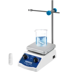 SucceBuy 1000ML Elektrische Magneetroerder Hete Plaat Vortex Mixer Shaker Met Roer Bar Medische Bioloicgal Chemisch Laboratorium