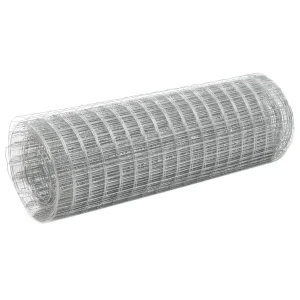 Kippengaas Hek Gegalvaniseerd Staal 25X0.5 M Zilver Gegalvaniseerd Gelaste Kooi Gaasrol Ondersteunt Pluimveegaas