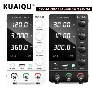 KUAIQU Instelbare Schakelende DC Voeding 30V 10A 6A Laboratoriumvoeding 60V 5A 120V 3A Uitgangsvoorinstelling Stroom 20A 30A 60A