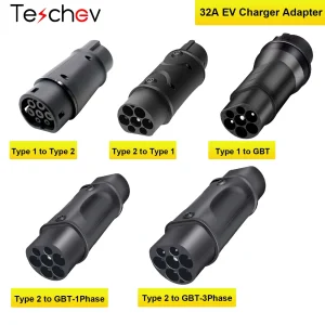 Evse Adapter Type 1 Naar Type 2 Ev Oplader Ac Dc Convertor Type 2 Naar Type 1 Voor Type 2 Gbt Oplaadaccessoires Voor Elektrische Voertuigen