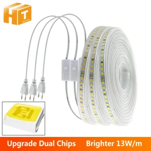 Nieuwe collectie 220V LED-strip 4040 Hoge veiligheid Hoge helderheid 120 LEDs / m 13 W / m Waterdicht Flexibel LED-licht De beste LED-strip.