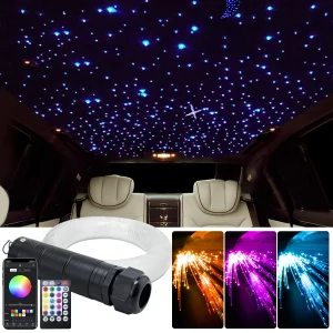 DC12V 6W RGBW Autodak Ster Lichten APP LED Glasvezel Ster Plafondlamp kits 100 ~ 460 stks voor Sterrenhemel Glasvezel Verlichting