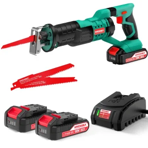 Hychika 18V Draadloze Reciprozaag Met Led-Lamp Voor Het Zagen Van Houten Metalen Plastic Buis Professioneel Elektrisch Gereedschap