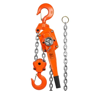 SucceBuy Kettingtakel met handmatige hendel G80 Gegalvaniseerd koolstofstaal met dubbele penpuntrem Autoketting Leading & 360° ° Rotatiehaak