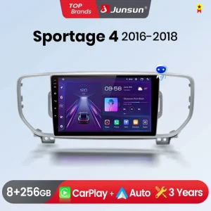 Junsun draadloze CarPlay Android Auto autoradio voor Kia Sportage 4 QL 2016-2018 GPS intelligente systemen multimediasysteem autoradio
