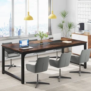 Tribesigns Moderne Computer Desk 70.8 Inch Grote Directie Bureau Studie Schrijf Bureau Werkstation Computertafel