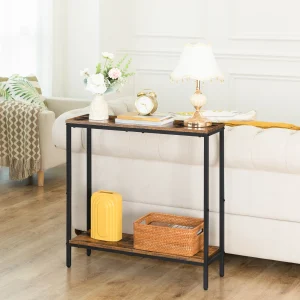 Hoobro Smalle Console Tafel Met Plank Zijtafel Gang Tafel Kleine Display Tafel Sofa Tafel Voor Kleine Ruimte Voor Entree