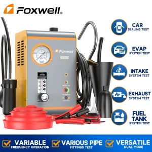 FOXWELL SD203 Automotive Rookmachine 12V Ingebouwde Luchtpomp EVAP Vacuüm Lekdetector Auto Pijp Lekkage Diagnose Tester