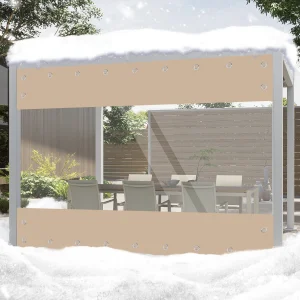 Waterdicht PVC zeildoek dik 0,55 mm buitenzeil weerbestendige regenhoes voor tuinen patio's veranda garage boerderij plantenhoes