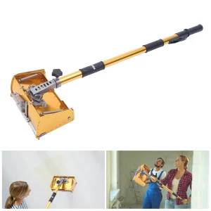 Professionele gipsplaat vlakke doos met gladde afwerking, gouden vlakke handgreep, aluminium precisiegereedschap, reinigbaar.