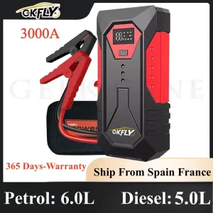 GKFLY 2000A 3000A 4000A Auto Jump Starter Grote Power Bank Auto Batterij Booster 12V Auto Startapparaat voor benzine 6.0L Diesel 5.0L