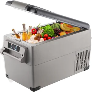 SucceBuy 35L autokoelkastcompressor draagbare kleine koelkast voor autorijden, reizen, vissen, buiten thuisgebruik