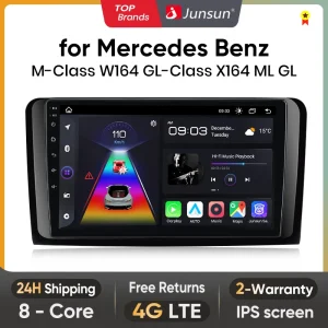 Junsun V1 Plus Auto Radio Voor Mercedes Benz M-Klasse W164 Gl-Klasse X164 Ml Gl Draadloze Carplay Android Auto No 2 Din 2din Dvd