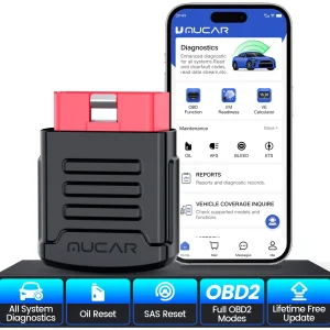 MUCAR BT200/BT200 PRO OBD2 Codelezer DTC Lookup Scan Tool Volledig systeem Diagnetische olie/SAS Reset Auto Diagnostisch Hulpmiddel OBD2 Scanner