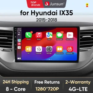 Junsun V1 Ai Stem Draadloze Carplay Android Auto Radio Voor Hyundai Ix35 Tucson 3 2015-2018 4G Auto Multimedia Gps 2din Autoradio