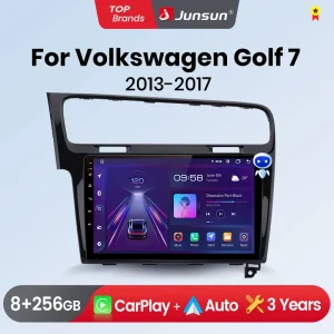 Junsun Draadloze Carplay Android Auto Autoradio Voor Vw Golf 7 2013 2014-2017 Gps Intelligente Systemen Stereo Multimedia Autoradio
