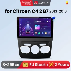 Junsun V1 Plus Autoradio Voor Citroen C4 2 B7 2013-2016 draadloze CarPlay Android Auto auto intelligente systemen Geen 2 din 2din DVD