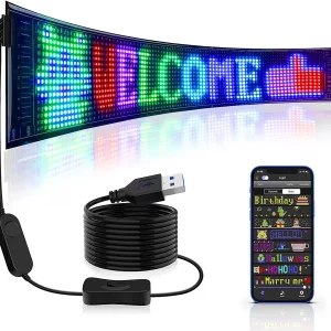 Led Matrix Pixel Paneel, Scrollen Heldere Reclame Led Borden, Flexibele Usb 5V Led Auto Teken Bluetooth App Control