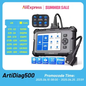 Topdon ArtiDiag500 Auto Diagnostisch Hulpmiddel Alle Systemen OBD2 Diagnose Scanner Motor ABS SRS Airbag Auto Scan Tool Code Reader