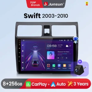 Junsun Draadloze CarPlay Android Auto Auto Radio Voor Suzuki Swift 2006 2009 2010 GPS Multimedia 2 Din Systems Stereo