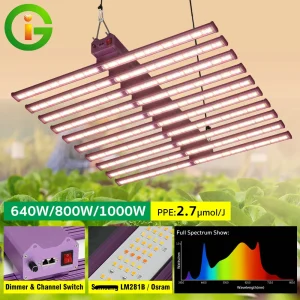 LM281B Led Grow Light Board Quantum Bar Kit 240W 650W 1000W Dimmer Planten Lamp met 3000K 5000K Wit licht + FS UV IR Binnengebruik