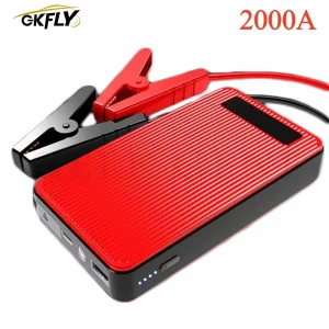 GKFLY 12V 2000A Auto Jump Starter Noodbatterij Booster Multifunctionele 44.4Wh Draagbare Power Bank Laptop Oplader Auto Starter