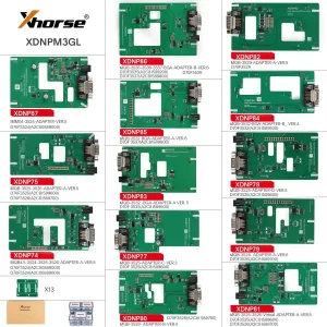 Op Voorraad Xhorse Xdnpm3gl Mqb48 Soldeervrije Adapter 13 Stuks Volledige Set Werk Met Multi-Prog, Vvdi Prog, Sleutel Tool Plus