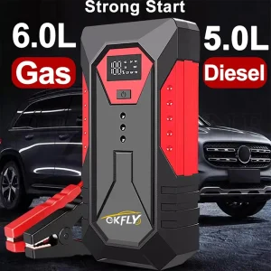 GKFLY Auto Jump Starter Draagbare 12V Benzine Diesel Startapparaat Kabels Draagbare Power Bank 2000A Auto Acculader Buster