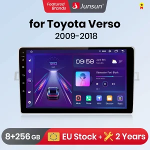 Junsun CarPlay Android Auto Auto Radio voor Toyota Verso R20 2009 2011 - 2018 GPS slimme Multimedia Auto Radio