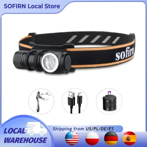 Sofirn HS10 USB C oplaadbare mini 16340 koplamp 1100lm TN3535 90CRI hoekzaklamp TIR-optiek met magneetstaart 2 groepen